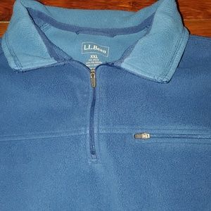 L.L. Bean Mens Fleece Pullover XXL Blue
